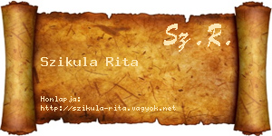 Szikula Rita névjegykártya